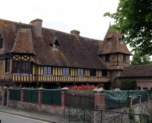 Het mooiste vakwerk huis van Beuvron en Auge in Normandië, Frankrijk