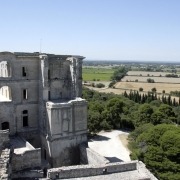 Uitzicht op de abdij van Montmajour vanaf de toren