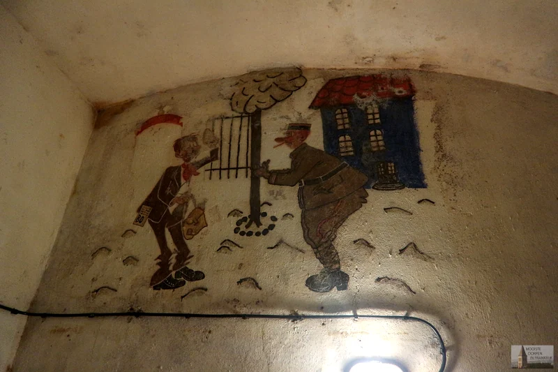 Muurschildering in het fot van Schoenenborug in de Elzas